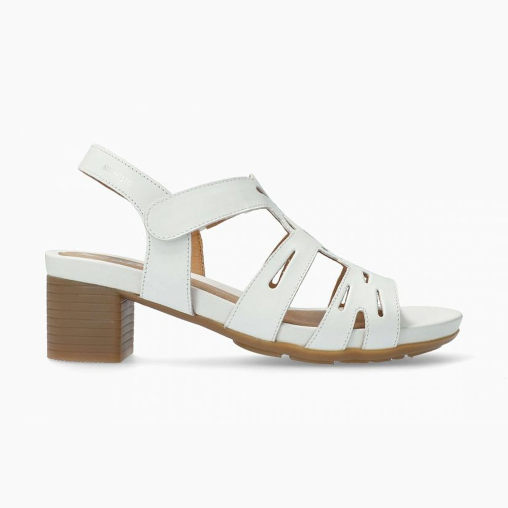 Sandale Compensée Mephisto Blanca Femme | OZY546793